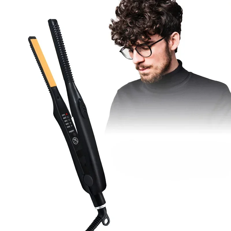 Ultra-thin Hair Straightener Curler Short Mini Straightening Flat Iron Thick Wool Curls