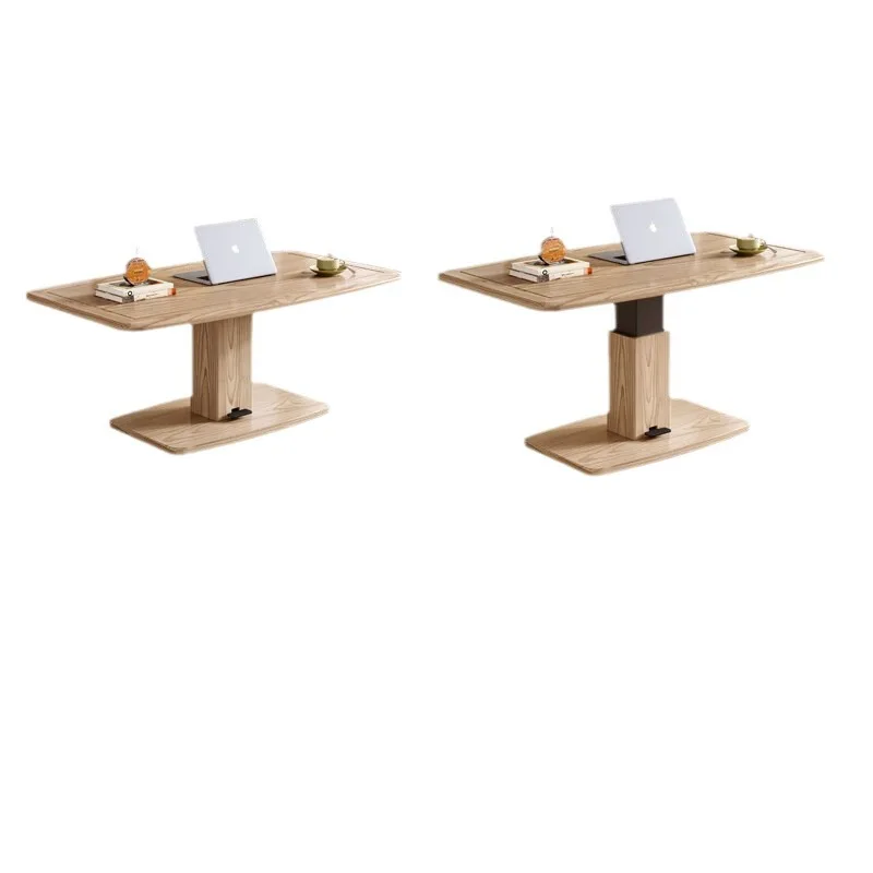 

Solid wood coffee table ash wood lifting dining table household slate desk modern simple living room tea table lifting