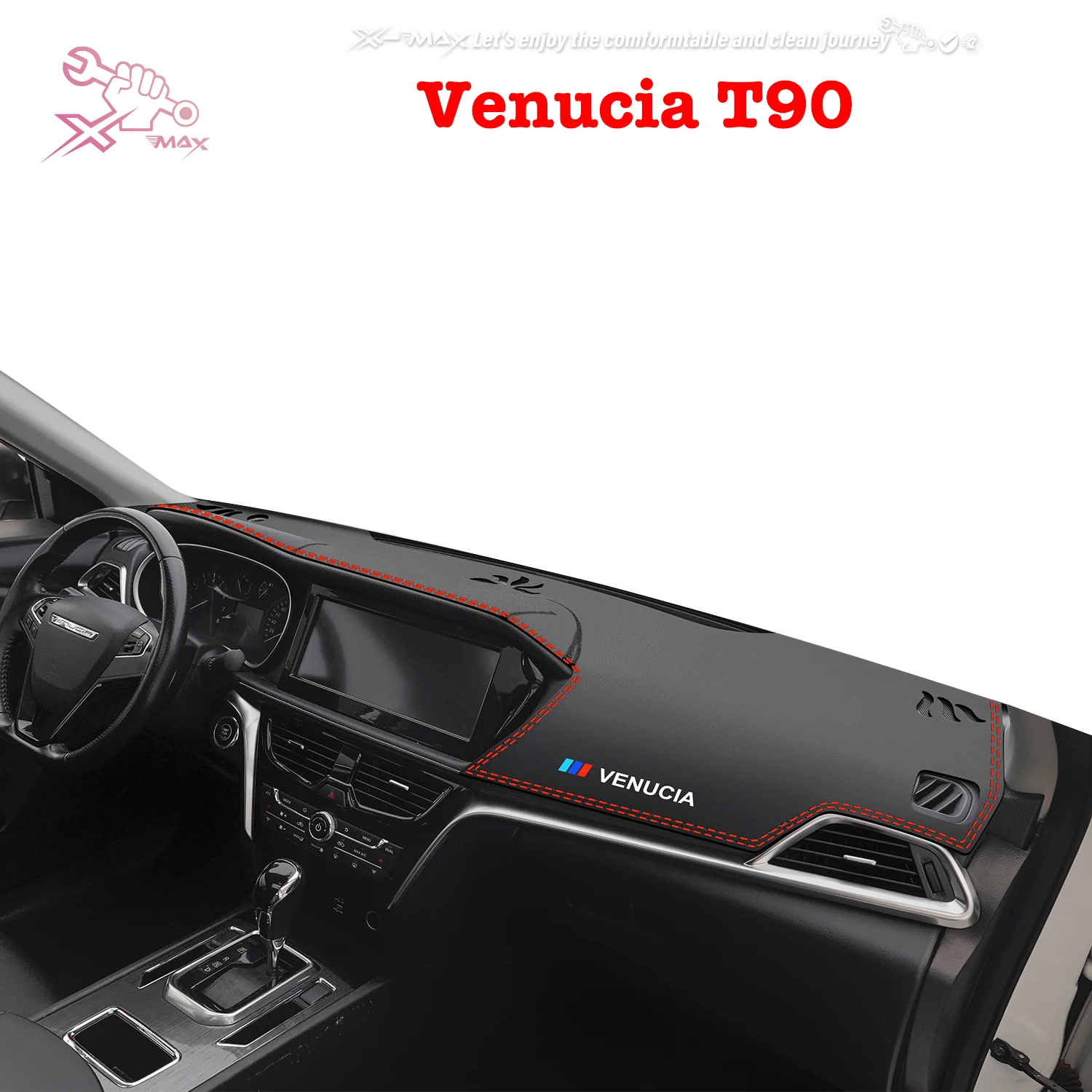 

Коврик для приборной панели автомобиля с левым рулем для DongFeng Venucia T90 2017-2020, световой блок, коврик для центральной консоли, коврик для приборной панели, защита от солнца