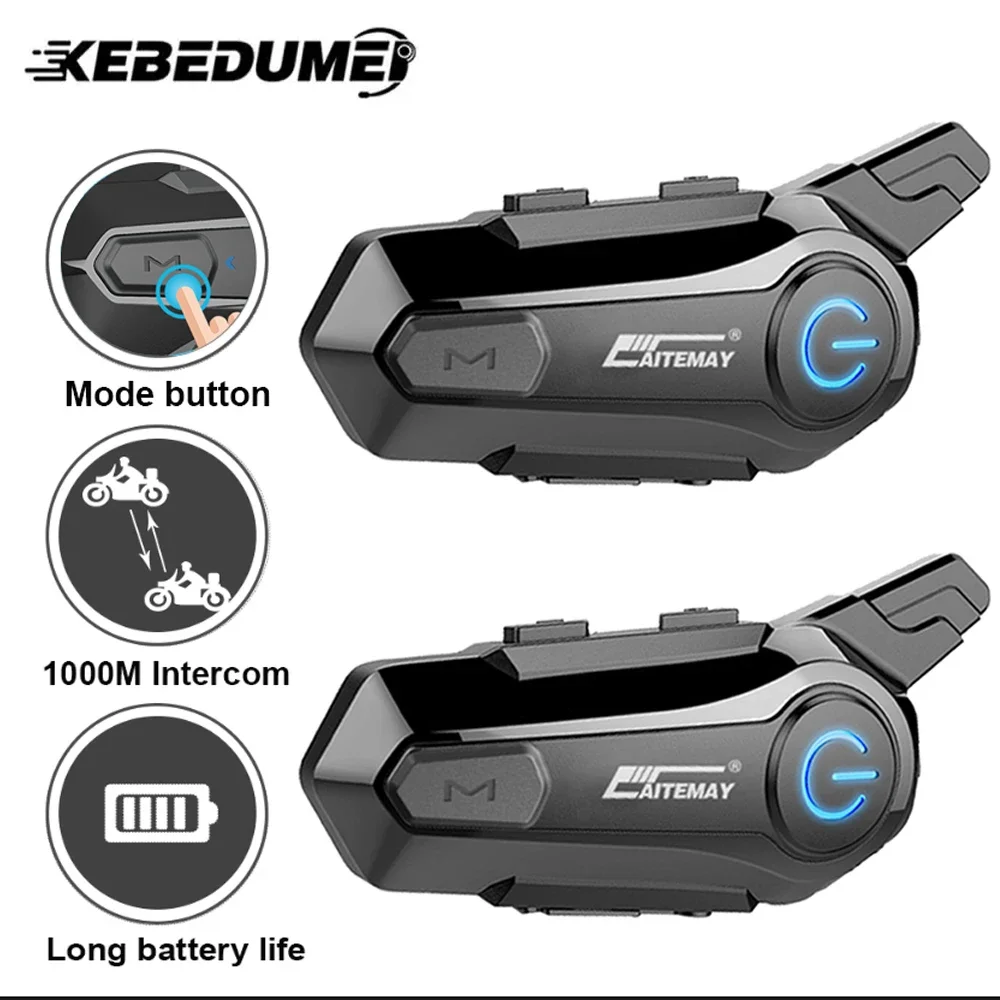 X1 Plus Motorcycle Helmet Intercom Bluetooth for 2 Rider 1000M intercomunicador Moto Interphone Waterproof Wireless Headset