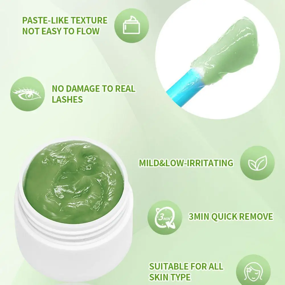 1pcs Eyelash Glue Remover Cream Transparent Professional Quick Unload Adhesive Zero Stimulation Remover Cream Fruit Flavored 15g - view 6