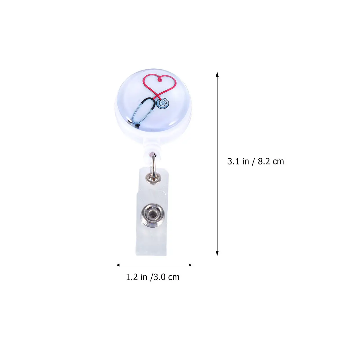 2Pcs ABS Retractable Badge Reel Id Holder for Nurses Doctors Students Factory Staff Contractors Perfect Gift