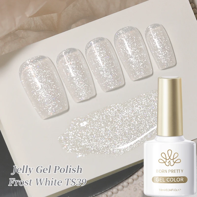 

BORN PRETTY 10ml Frost White Gel Polish Rose Light Jelly Soak Off LED UV Gel Nail Supplies DIY Salon Nail Art Manicure