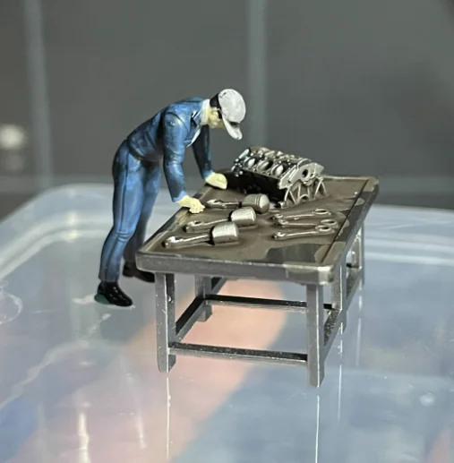 

Модель 1:64: Механическая подставка для антенны внедорожного прицепа, заднее антикрыло, замок для автомобильных шин, ремонтный верстак, модель гаражной сцены