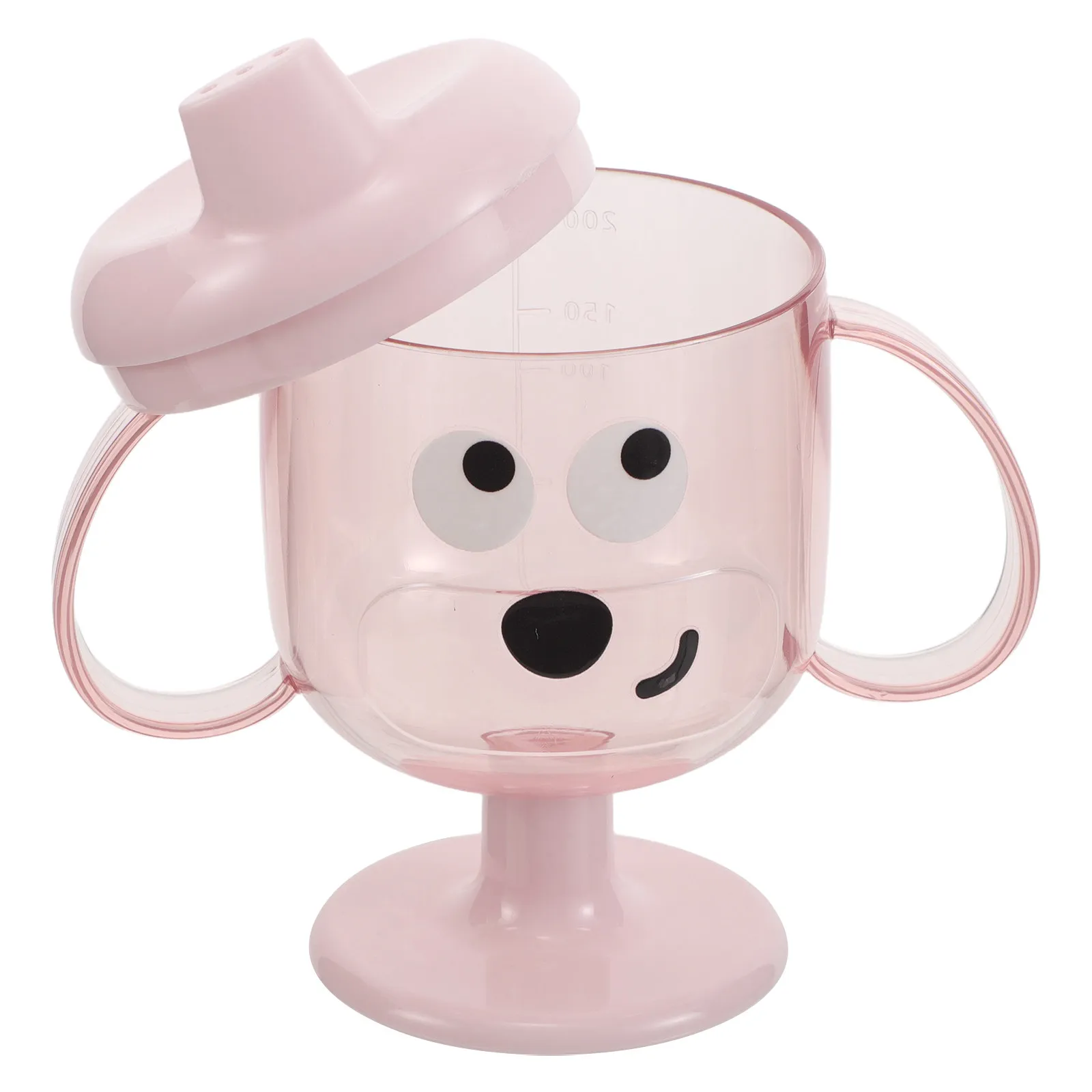 

215Ml Children's Plastic Training Cup High Foot Design Stable Anti-Fall Toddler Spill Proof Milk Juice Water Cup Leak Proof