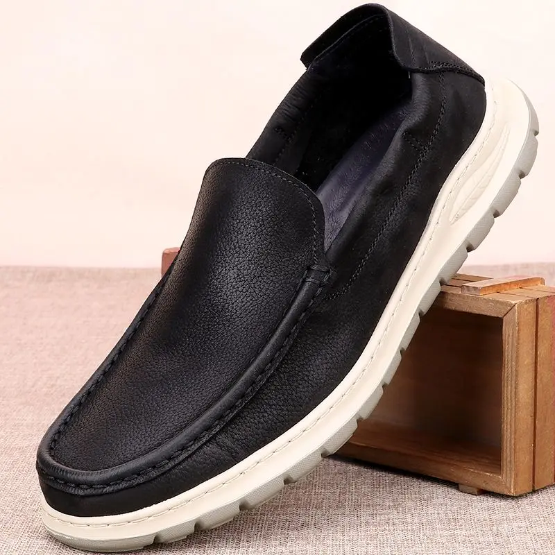 2024 Autumn New Men's Shoes Simple Outdoor Business Casual Loaers Breathable Men's Non-slip Ultra-light Soles Flats