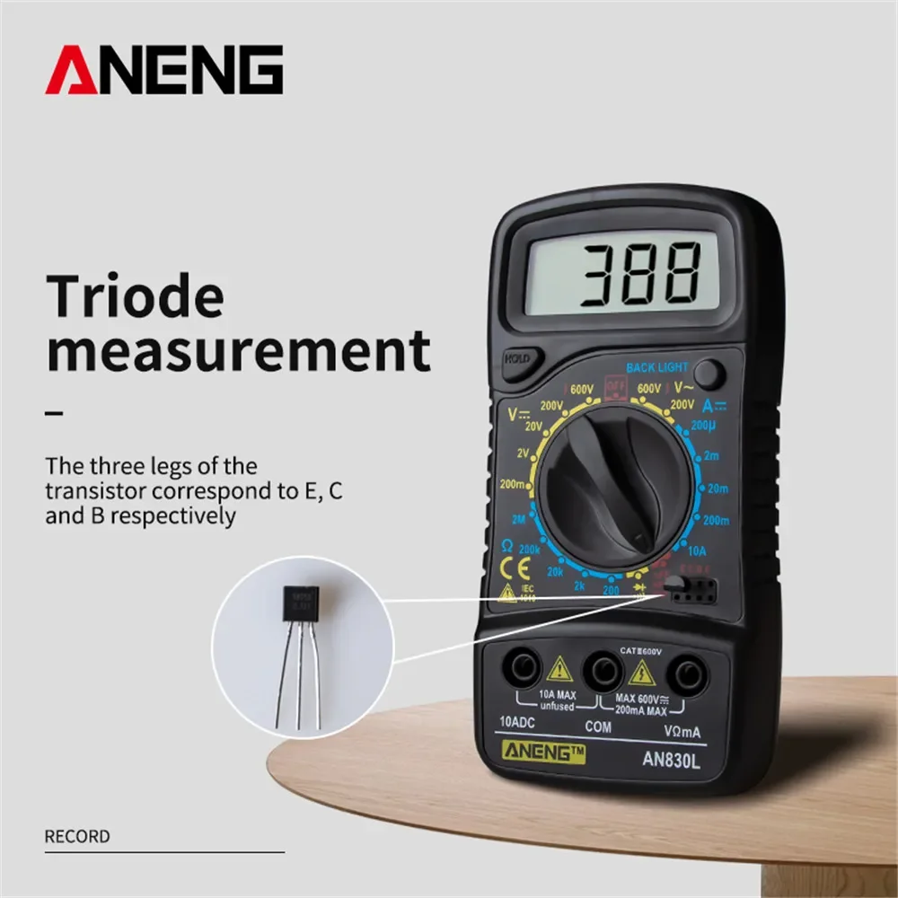 ANENG XL830L Digital Multimeter EsrMeter Testers Automotive Electrical Dmm Transistor Pocket Tester Meter Capacitance Meter