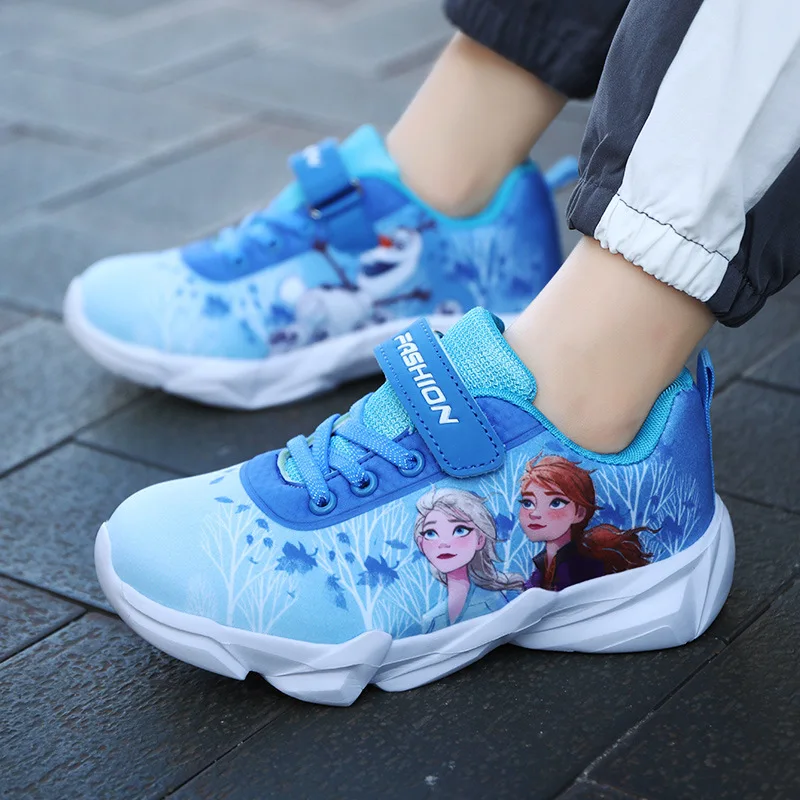 

Kids'Casual Shoes Sneakers Cartoon U Leather Summer Shoes For Children Anti-slip Breathable Velcro Pink Blue Shoes Size 25-32