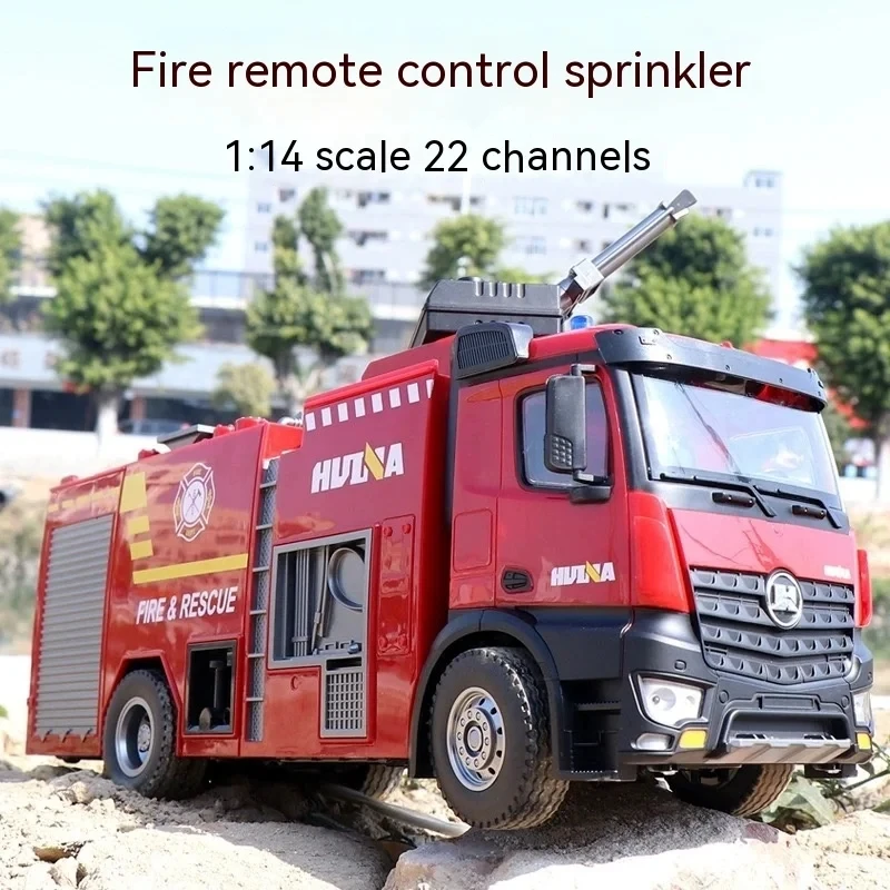 48CM Large Scale Simulation Water Spray Remote Control Fire Truck Children's Fire Toy Vehicle Engineering Vehicle Outdoor Toys