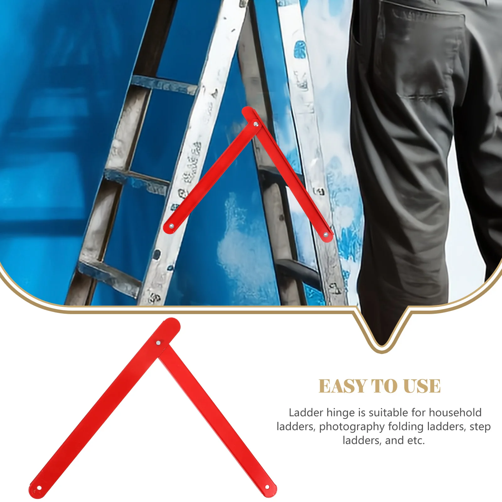 

Step Ladder Tie Rod Durable Metal Hinge Replacement Part Folding Step Ladder Hinge Accessories Reliable Support