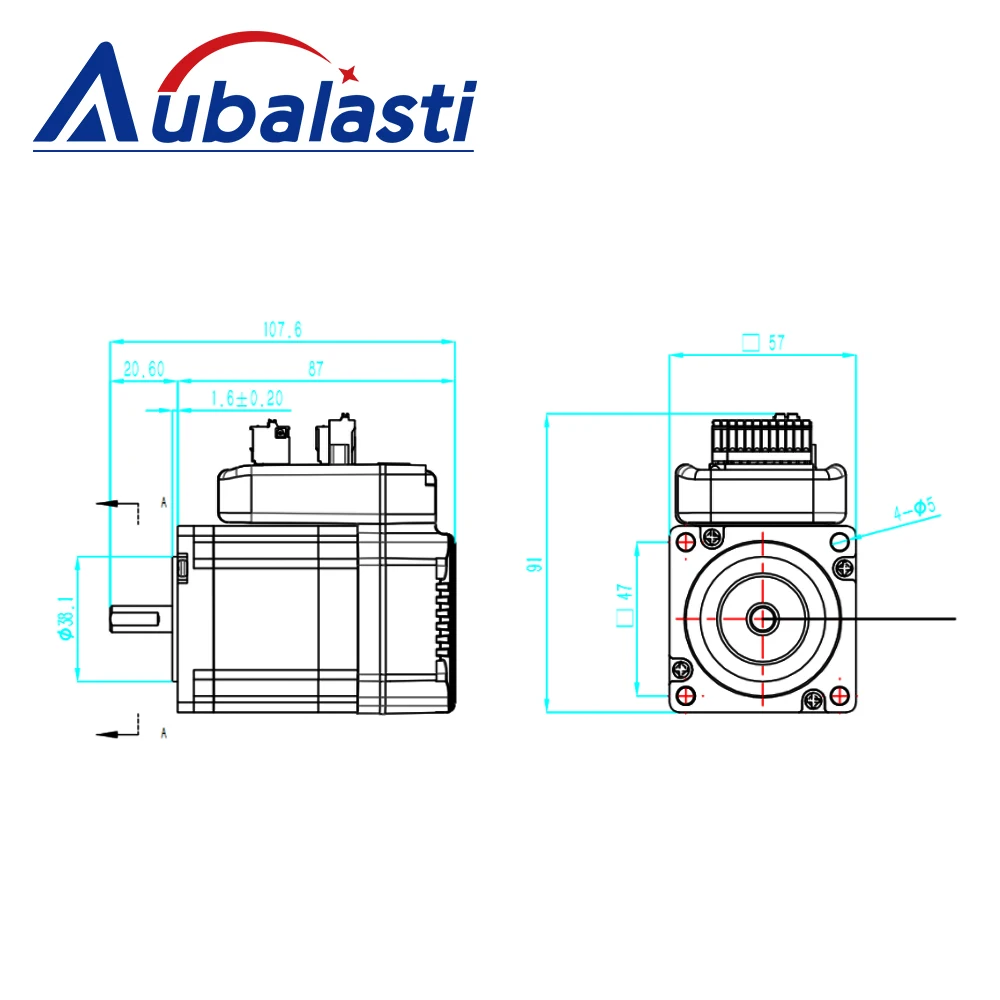 Aubalasti JMC 2Phase Nema23 1N.m 0-1500rpm Hybrid Integrated Closed Loop Stepper Servo Motor Driver 36VDC iHSS57-36-10 for CNC