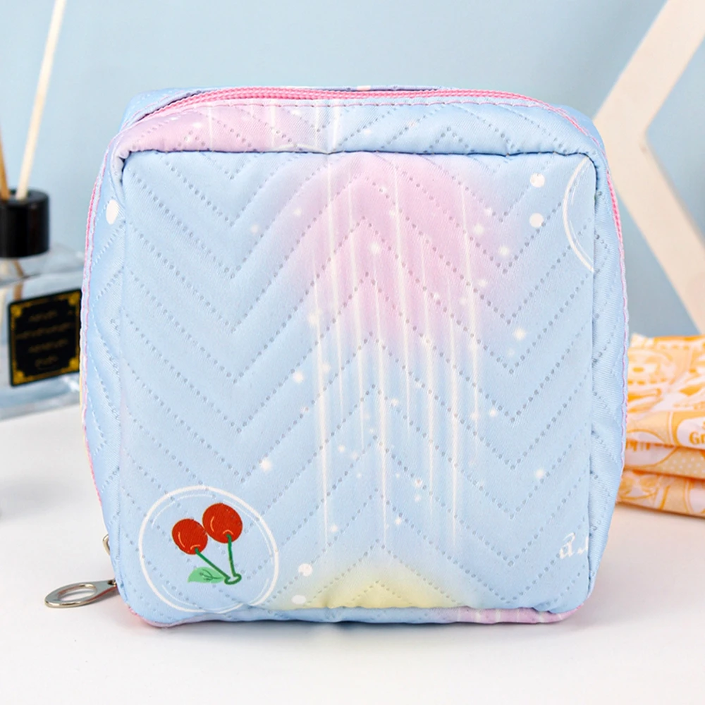 1pc/3pc storage bag, large capacity pure cotton fabric sanitary cotton bag, menstrual towel square bag, adult lipstick portable