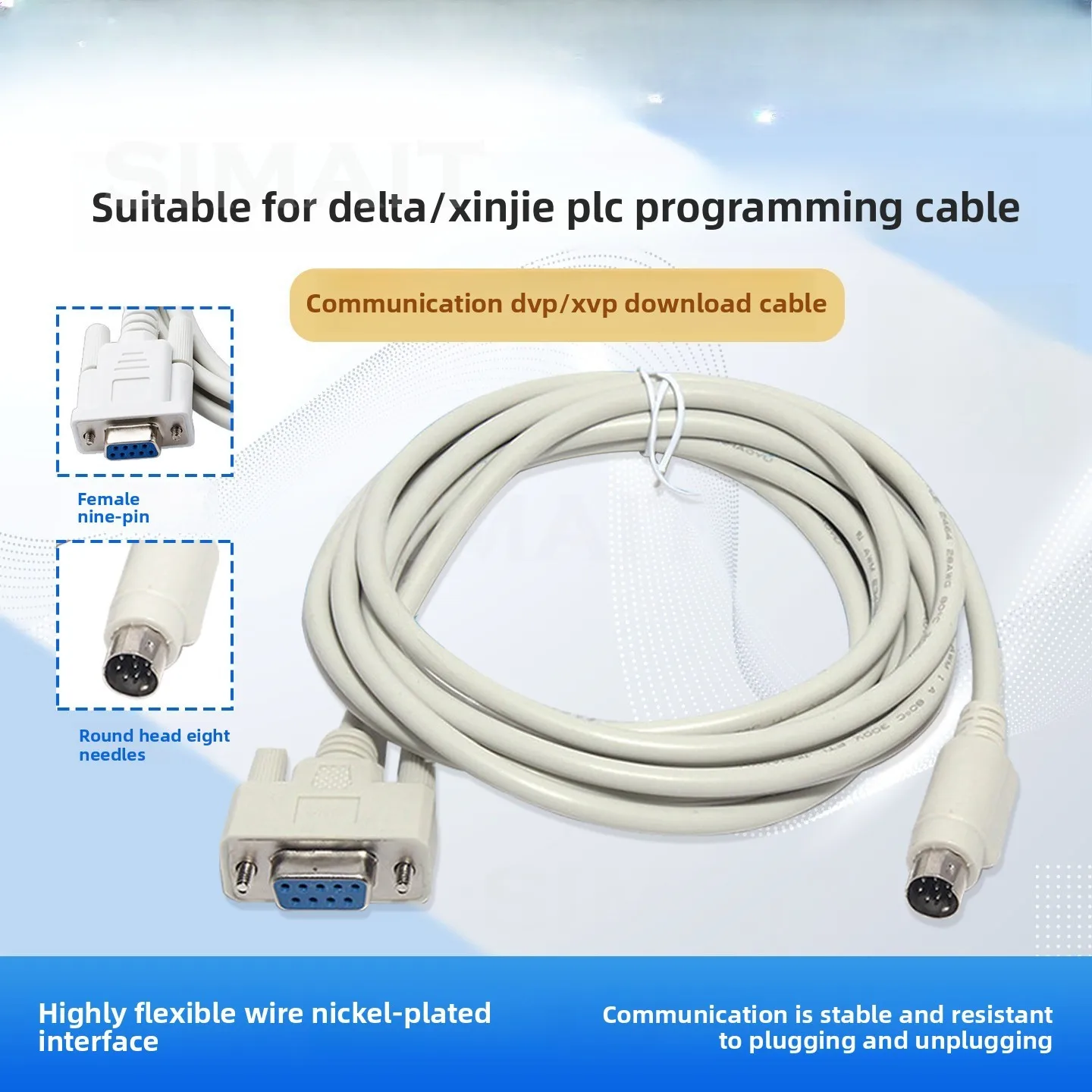 Original Xinje DVP/XVP PLC Programming Cable for OP320-A Text Display & PLC Communication