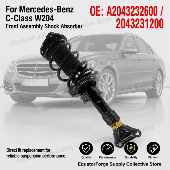 

High Stability Direct Fit Front Assembly Shock Absorber for Mercedes-Benz C-Class W204 - OE A2043232600 / 2043231200