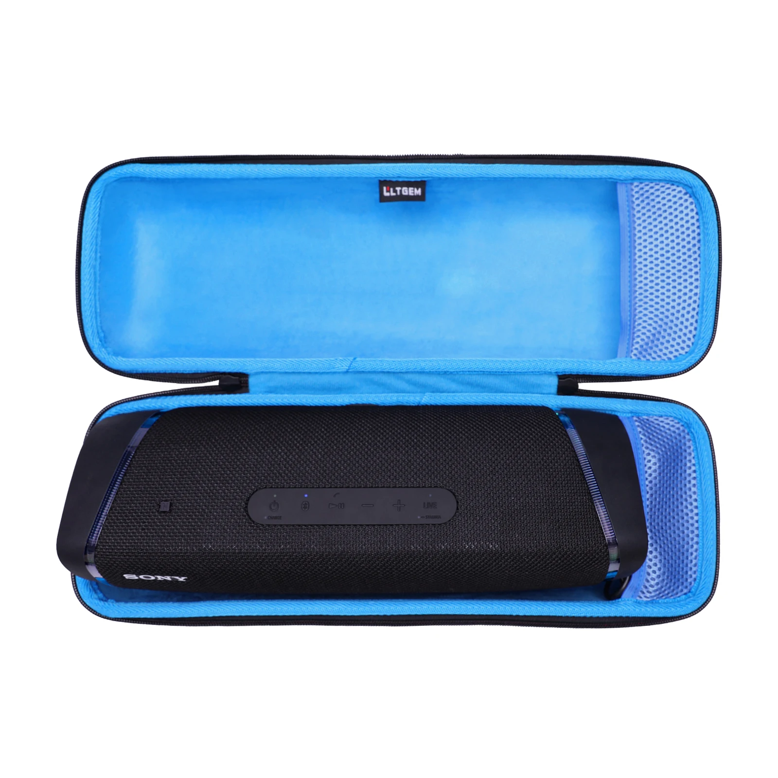 LTGEM EVA Hard Case for Sony SRS-XB43 Extra BASS Wireless Portable Speaker - Protective Carrying Storage Bag