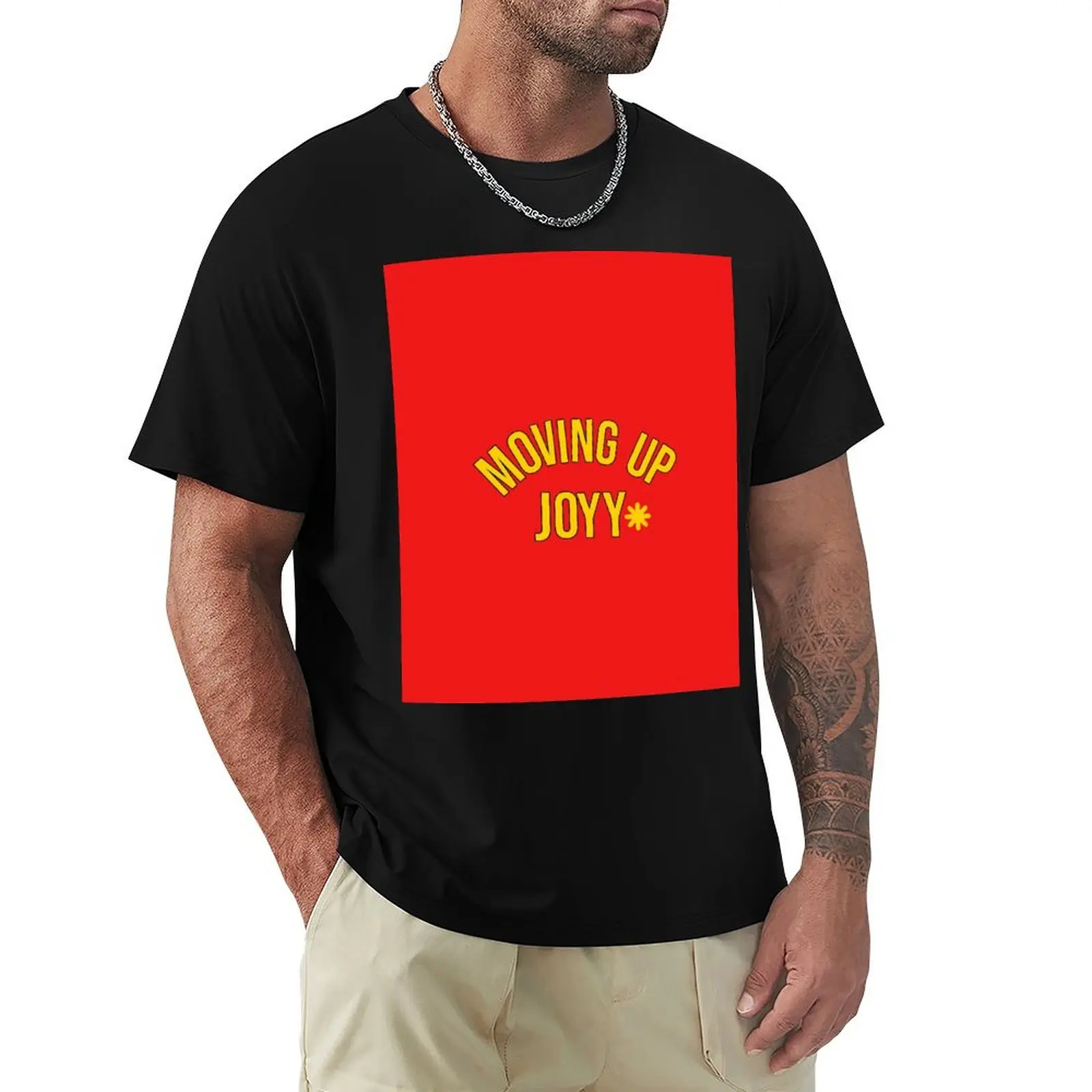 Moving up joyy* T-Shirt Worker Basic Short Sleeve Tee