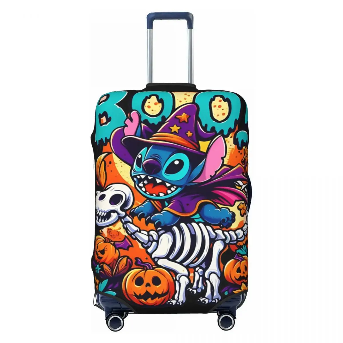 Halloween Stitch Halloween 2023 Suitcase Cover Strectch Cruise Trip Protector Luggage Case Holiday