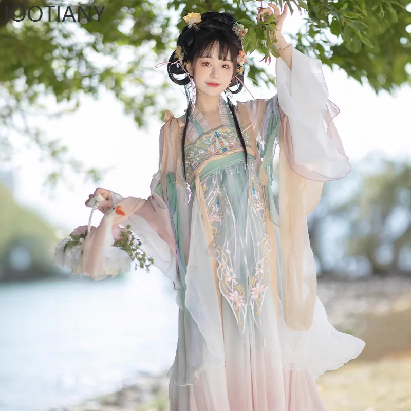 Embroidered Hanfu Dress Tang Dynasty Retro Hanfu Role Playing Costume Gradient Hanfu Carnival Party Stage Performance Dress 2025 - Image 3