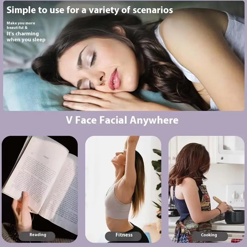 V المشكل الوجه التخسيس ضمادة رفع تشديد تقليل الذقن المزدوجة التخسيس المضادة للتجاعيد مكافحة ترهل حزام شد الوجه حزام #3