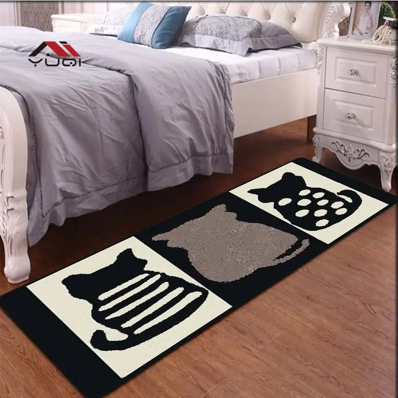 3D Printing Cartoon Cat Rug for Bedroom Living Room Carpet for Kitchen Floor Mats Home Decor Non-Slip Floor Pad Rug 10 Sizes