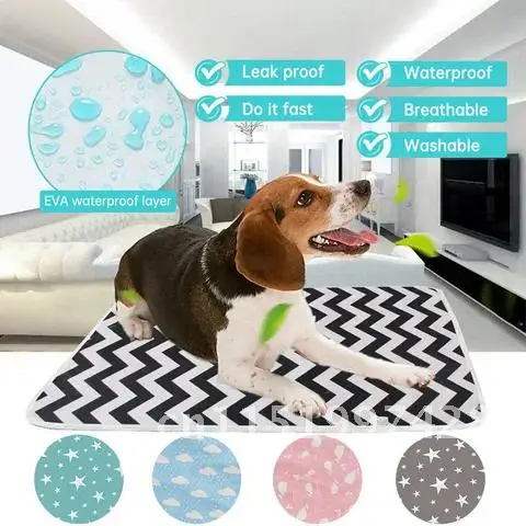 Reusable Pet Mat for Dogs Washable Underpad for Animals Jaula Conejo Waterproof Training Pad Absorbent Urine Puppy Accessories