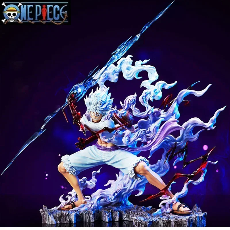 28cm One Piece Anime Figure Sun God Nika Luffy Gear 5 Version Statue Action Figure Model Doll Decoration Collection Toys Gifts