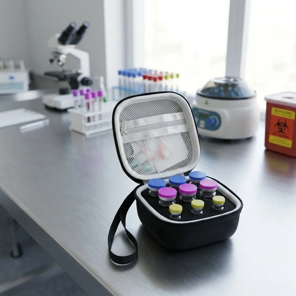 Peptide Storage Case Compatible with For medication Vials Lightweight Compact Design for Home Refrigerator or On-the-Go Use