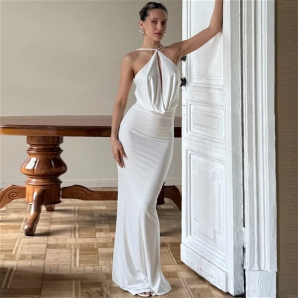 EINY Luxury Fashion Sexy Draped Cut Out Maxi Dress Club Outfits Gown Backless Solid Plunge Slip Dresses Coquette Robes Clothes