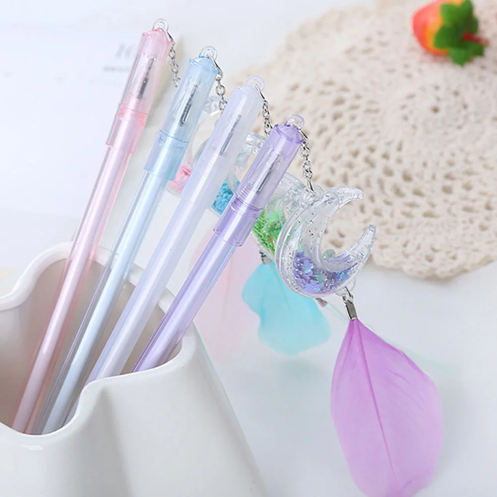 

20pcs Hanging Pendant Pens Moon Design Gel Ink Refillable Smooth Writing No Leak Ideal for Students Teachers Office Use