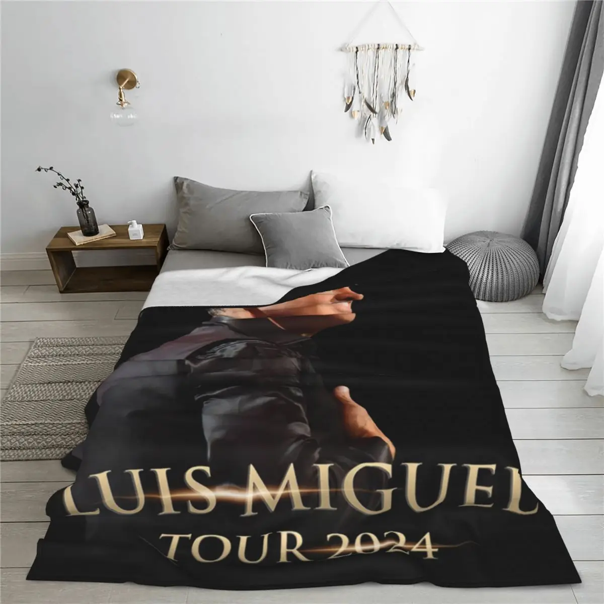 Luis Miguel Tour 2024 Throw Blanket Flannel Sofa Mucisian Hip Hop Throw Blanket Relax Soft for Car Bedspreads