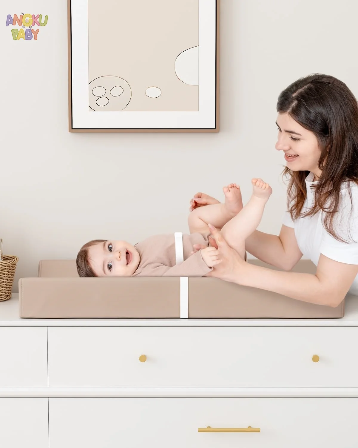 وسادة تغيير حفاضات الطفل المقاومة للماء لخزانة الملابس والطاولة بساط تغيير الحفاضات الجلدية النظيفة للرضع حديثي الولادة وسادة طاولة متغيرة #5