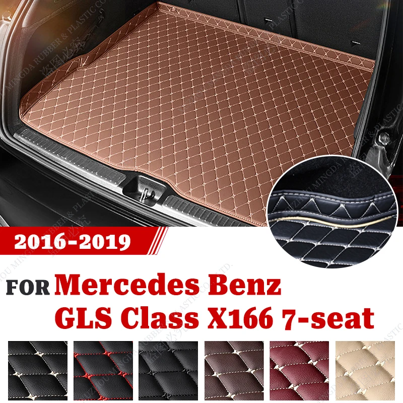 

Коврик в багажник автомобиля для Mercedes Benz GLS Class X166, 7-местный 2016 2017 2018 2019, автомобильные аксессуары на заказ, украшение интерьера автомобиля