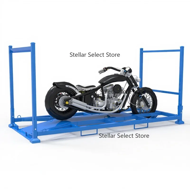 Truck Delivery Heavy  Metal Stackable Pallet Motorbike Stillage Foldable Motorcycle Transport Rack 1000kg Capacity Powder