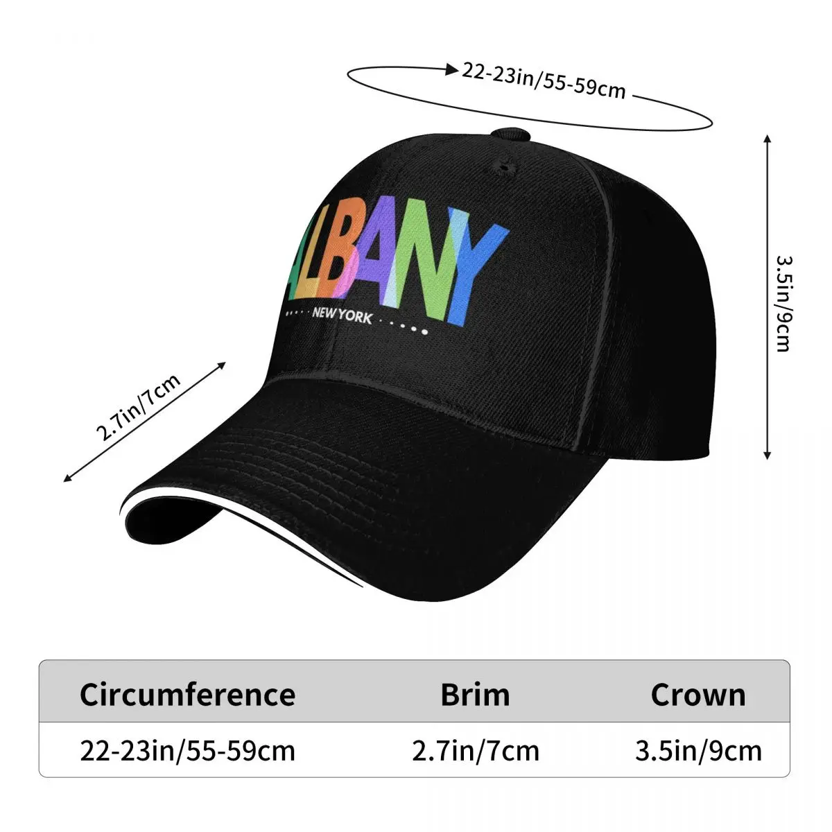 ألباني نيويورك قبعة بيسبول Snapback قبعة الحصان قبعة قبعات للنساء والرجال