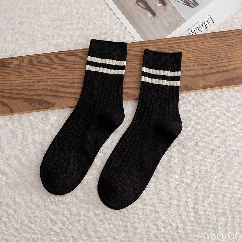 7 Pair Men's Cotton Socks Men's New Striped Casual Breathable Socks High Quality Retro Socks