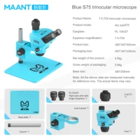 ميكروسكوب ثلاثي العيون (داعم للكاميرا) ما آنت MaAnt S75 تكبير (7.5X-75X) 6