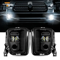 For Dodge Ram 1500 2013-2018 LED Fog Lights Front Bumper DRL Driving Fog Lamps Replacement 68104821AC, 68104820AC