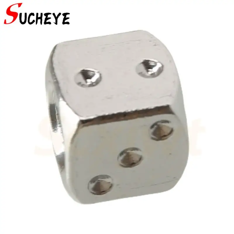 Scooter ATV Go-Kart & All Tires! Stylish & Durable 12mm Aluminum Alloy Dice Valve Caps - Universal for Motorcycle