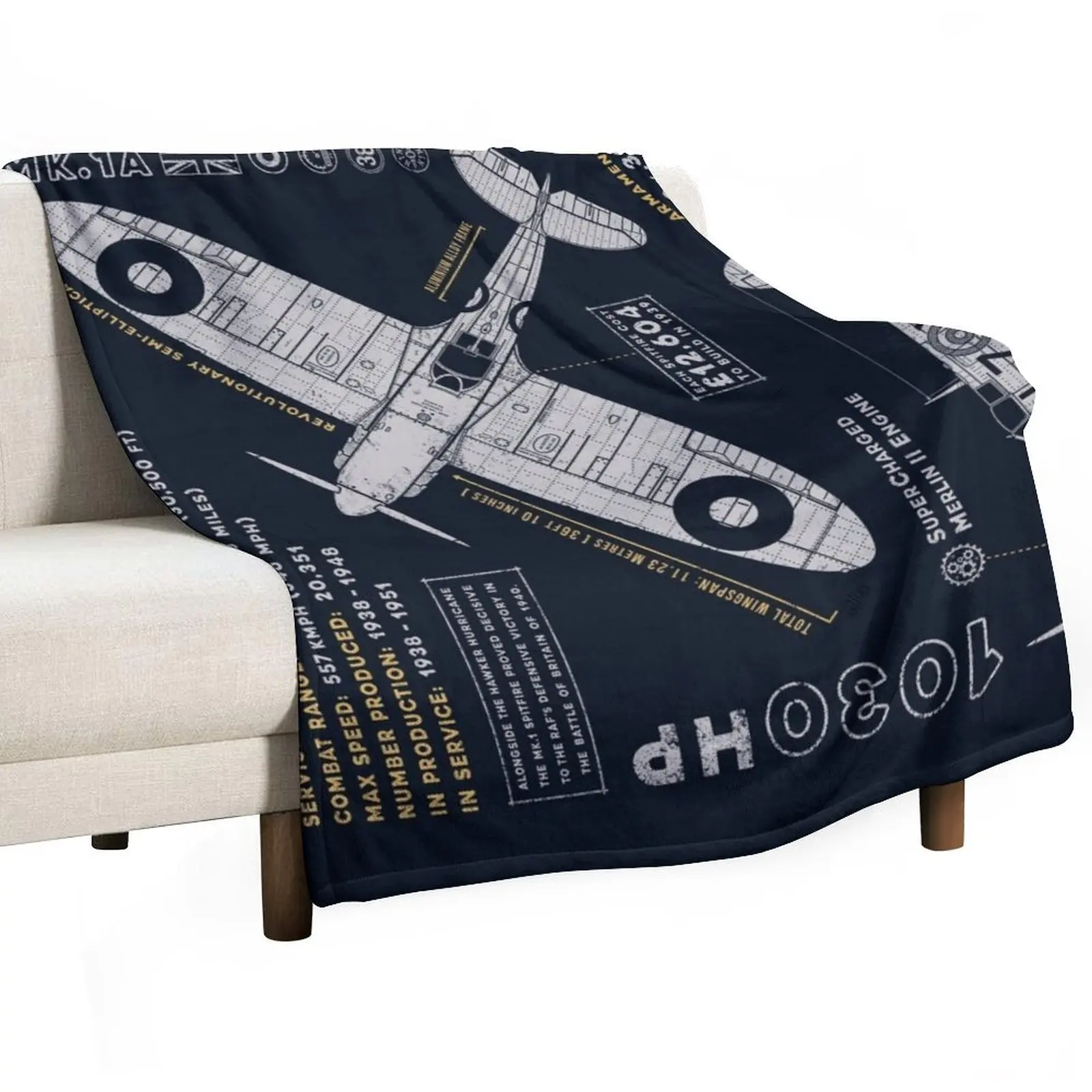 

Spitfire Throw Blanket Soft Big Heavy Summer Blankets