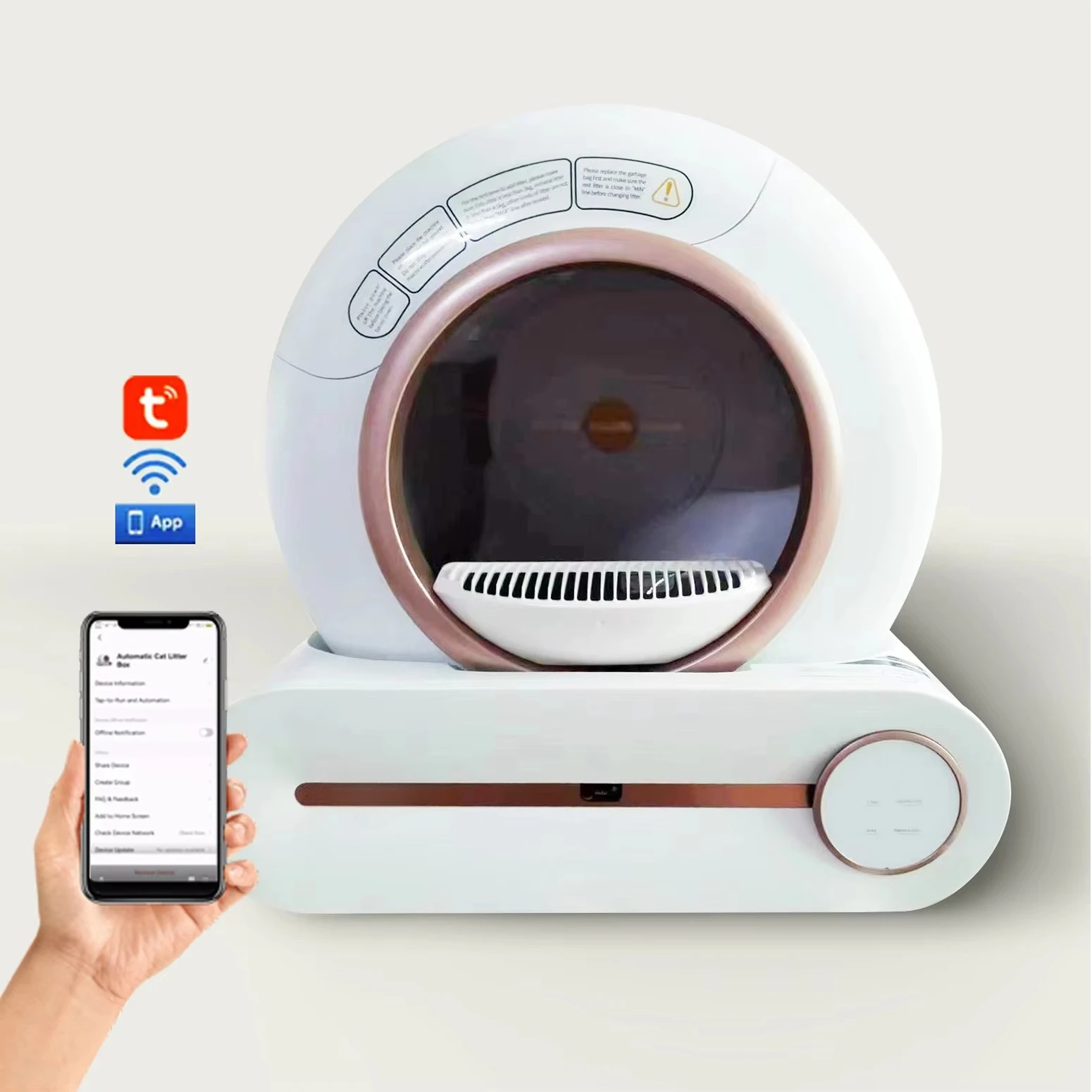 Smart Cat Litter Box Wifi App Control - Caja de arena automática para gatos,