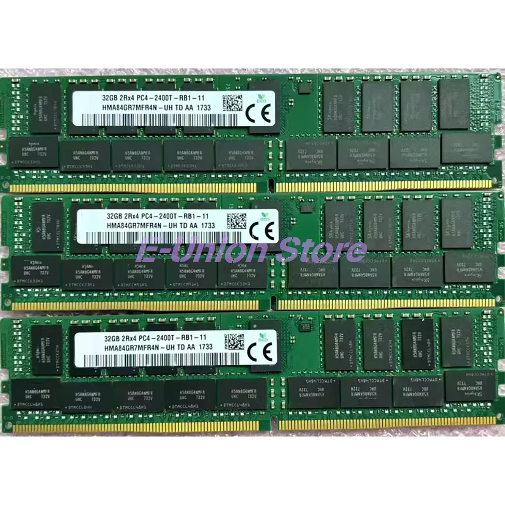 

1 шт. ОЗУ 32 ГБ DDR4 2400 МГц PC4-2400T 2Rx4 ECC для серверной памяти SK Hynix 32G 2400 HMA84GR7MFR4N-UH