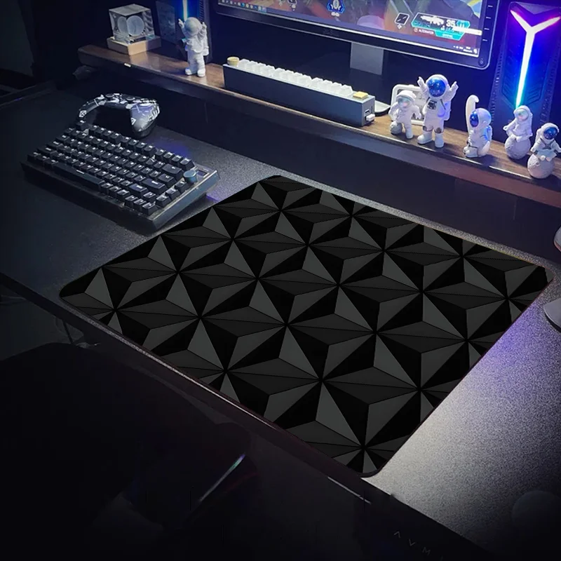 Black three-dimensional Large Size Gaming mouse pad Waterproof rubber Desk mat Protective pad Laptop pad keyboard mat 400x450mm