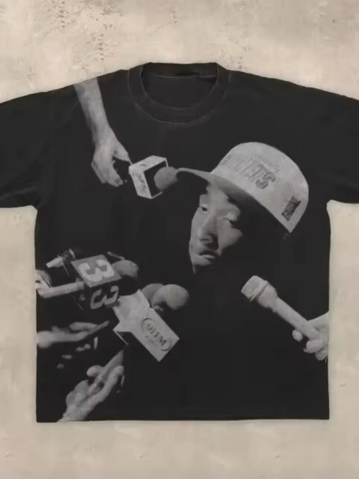 

Oversized Character Print Casual Faion T-irt ex Breathable ort Sve round Ne Top for Daily Wear Youthful Sle