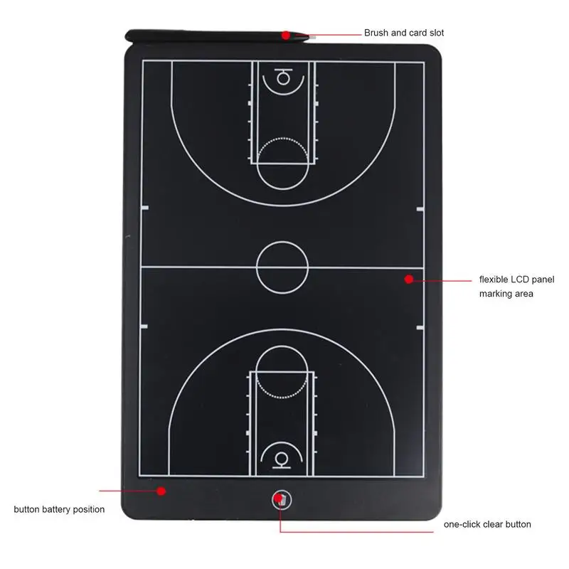 Lcd Schrijftablet Voor Volwassenen 16 Inch Voetbaltactiek Bord Basketbalcoachbord Voetbalcoaches Klembord Strategie Schrijven