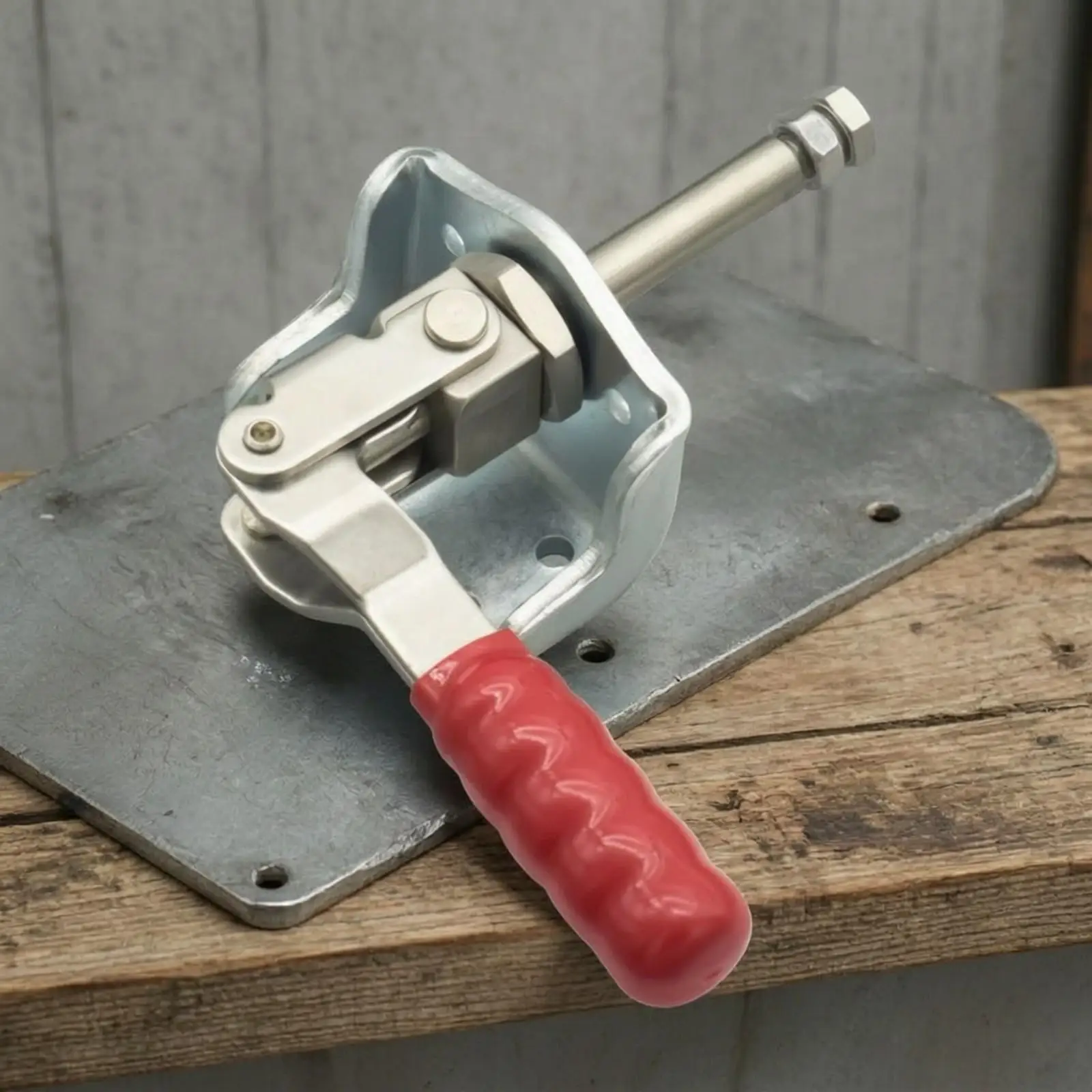 Workbench Toggle Clamp Push Pull Quick Release Stainless Steel Pressure Spindle Rotating Linkage for Woodworking Jig