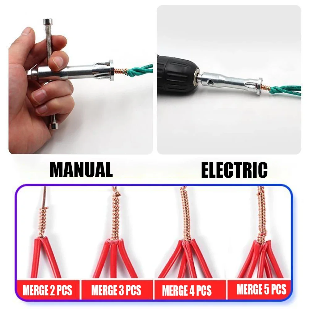 Twisted Wire Tool Automatic Wire Stripper Cable Peeling Twisting Electrician Cable Artifact Connector Twist Wire Cable Hand Tool