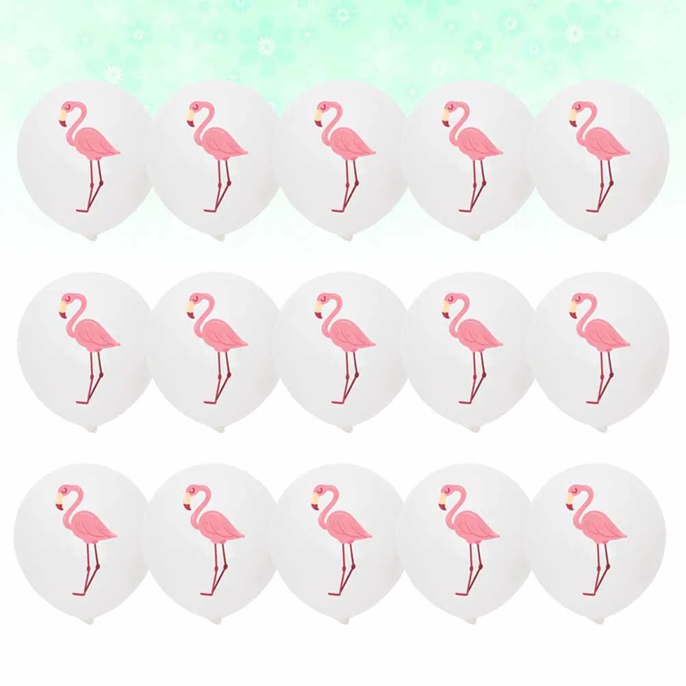 

50pcs 12 Inch Hawaiian Latex Balloons Flamingo Print Party Decorations Summer Theme Gathering Banquet Supplies Photo Prop
