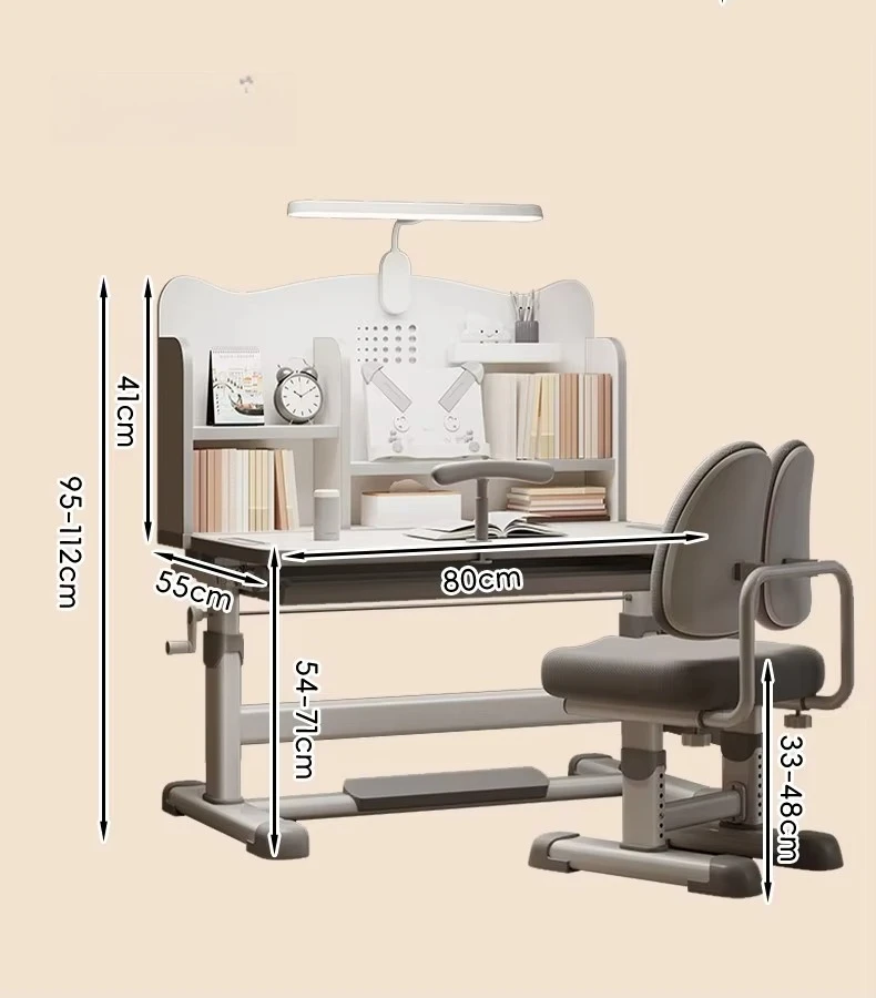 ga-Children's Study Table Primary School Students Writing Special Lifting Desk Desk Chair Set