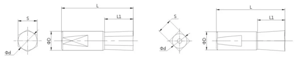 8 ミリメートルハンドル 2 ミリメートル - 12 ミリメートル六角ロータリーブローチヘッドカスタマイズ英国システム内部外部六角パンチングツール回転カッター