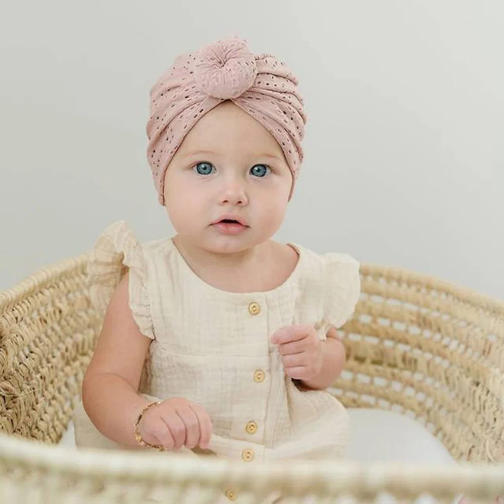 Newborn Turban Baby Girl Headband Turbans BowKnot Infant Beanie Girls Soft Cute Toddler Cap Children Headwraps Baby Accessories